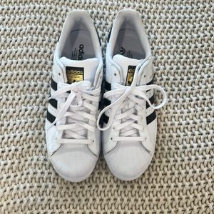 Adidas Superstar Athletic Shoe - White / Black fits 10.5